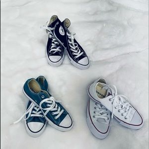 CONVERSE ALL STAR SET OF THREE PAIRS OF SHOES